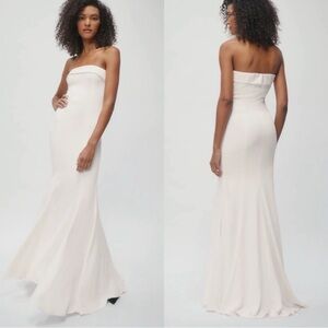 Reformation Lorrane Irovy Wedding Gown Dress NWT 8